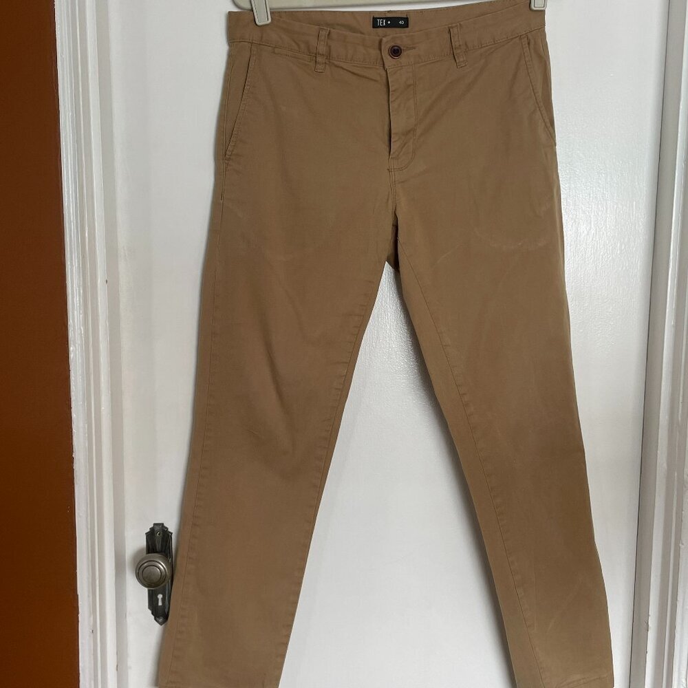 Tex Cotton Stretch Pants (Men’s Eur 40 / IT 46, Brown/Light Caramel)- 32w